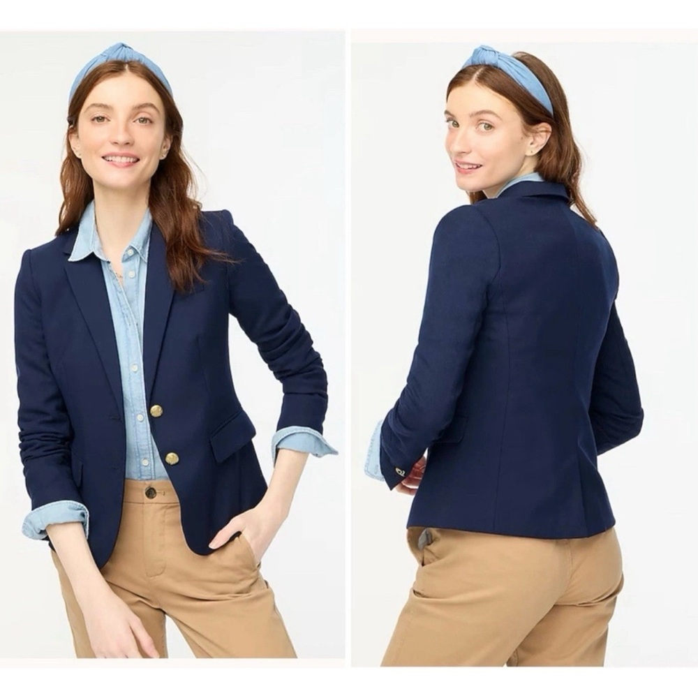 J Crew Schoolboy Navy Blazer Sz 2